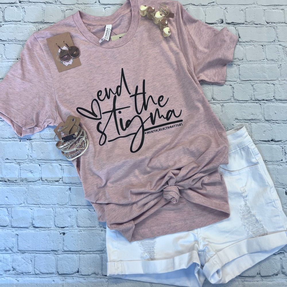 “End the Stigma #MentalHealthMatters” Mental Health Suicide Awareness Tee Shirt